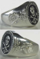 Preview: Schwerer Ring mit "Totenkopf", Silber