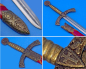 Preview: Knights Templar Sword, red or black