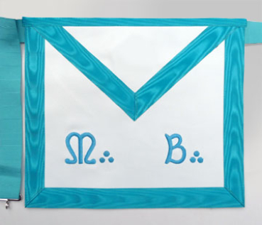 Master Apron "M+B", turquoise blue