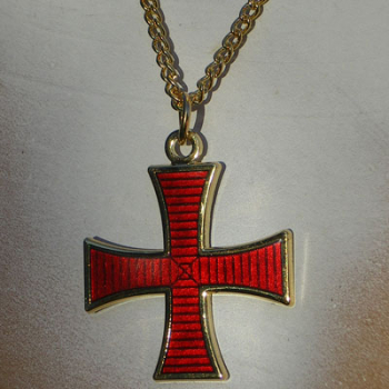 Anhänger Templer mit Kette, 18 ct vergoldet