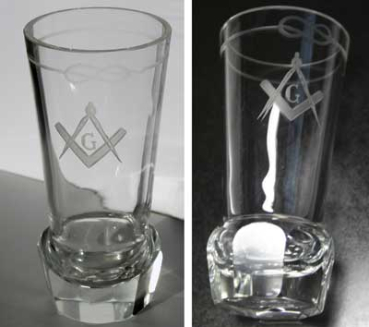 Original Freimaurer Kanone Glas