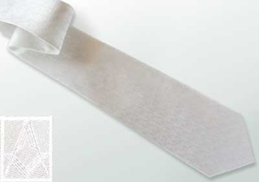 Tie "Square & Compass", white