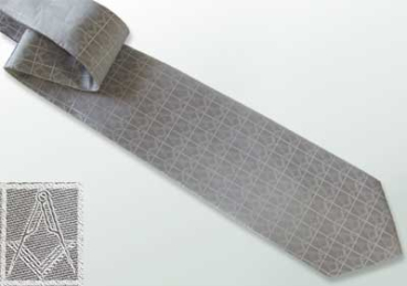 Tie "Square & Compass", silver