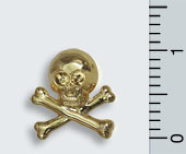 Pin "Skull", 18 ct gilt