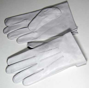 Gloves for Ladies, white Leather