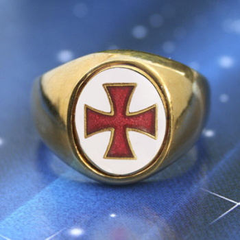 Ring "Templer/Kreuzritter", Silber vergoldet