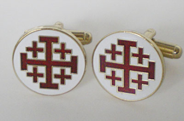 Manschettenknöpfe mit "Jerusalem Kreuz"