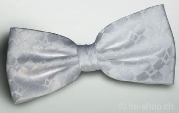 Fliege "Winkel & Zirkel", Polyester Silber