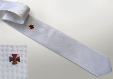 Cravate avec Croix Templière, De Luxe