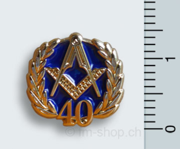 Pin 40 Jahre Mitgliedschaft, W/Z