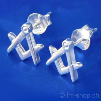 Ohrstecker "Winkel und Zirkel", 925 Silber