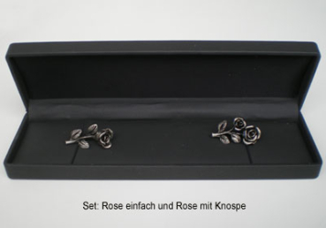 Brosche "Rose", altsilber