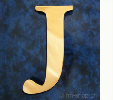 Lettre "J", bronze doré