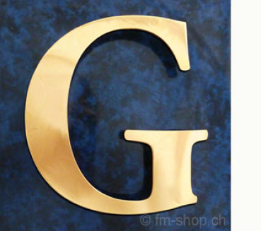 Lettre "G", bronze doré