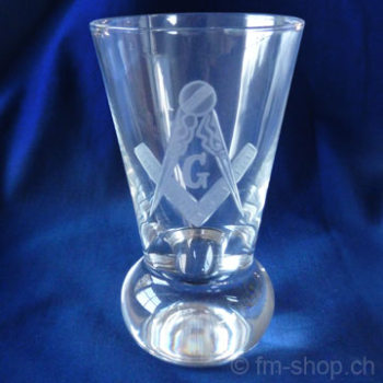 Freimaurer Kanone Glas, klein