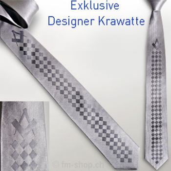 Design Tie "Square & Compass", silver