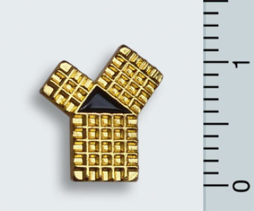 Pin "Altstuhlmeister, Pythagoras", 18 ct vergoldet