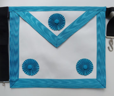 Apron "Master Masons" small, mid-blue