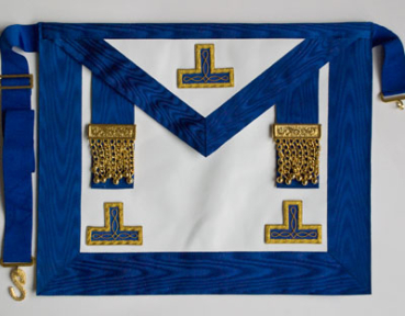 Honor Apron, royalblue with gold