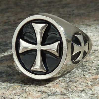 Templar Ring, Pewter