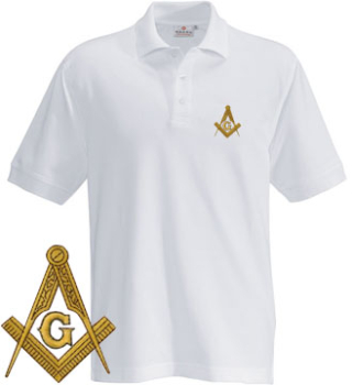 Poloshirt bestickt mit Winkel/Zirkel