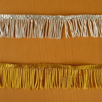 Metallic Bullion Fringe, Gold, Silver