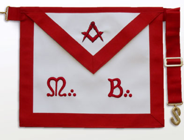 Meisterschurz "M+B" rot, W/Z Symbol