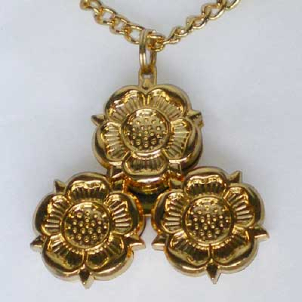 Pendentif "3 roses", doré