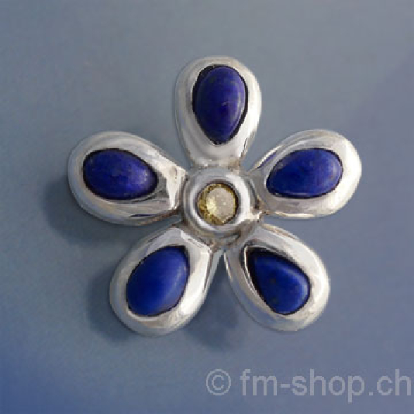 "Forget-me-not", Silver with Lapis Lazuli