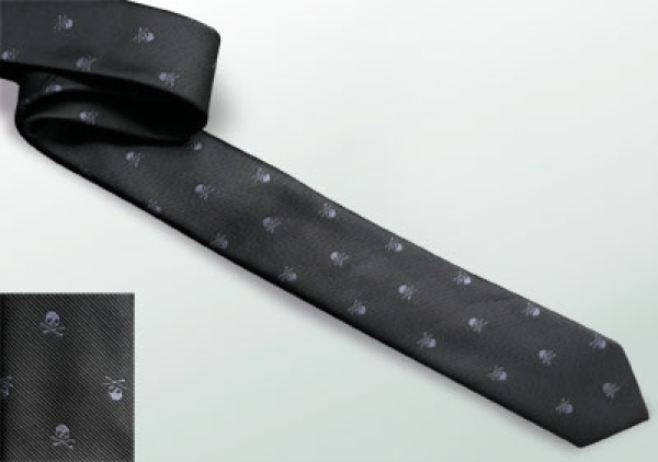 Cravate "Tête de mort", noir