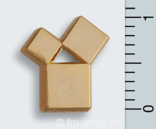 Pin "Pythagoras", 18 ct verg., klein