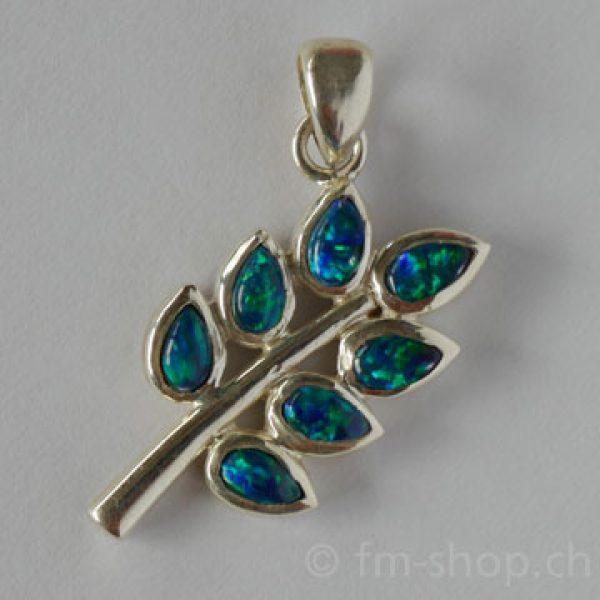 Acacia Pendentif en Argent et Opale