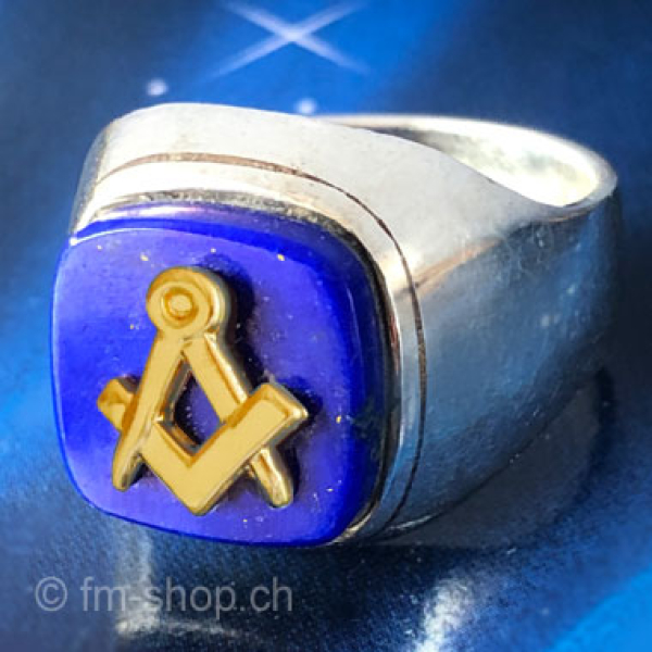 Ring mit Lapislazuli, Silber