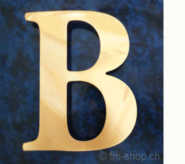 Lettre "B", bronze doré