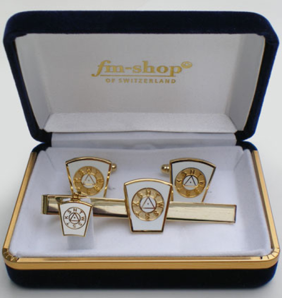 Set: Herrenschmuck "Mark Eckstein" 18 ct verg.