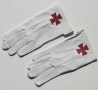 Handschuhe "Templer" Nappa Leder, weiss