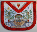 Apron "Temple", red
