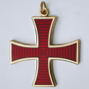 Bijoux Templer-Kreuz, gross, 18 ct vergoldet