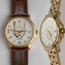 Wrist watch "Symbols", goldplated