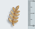 Pin "Akazie" 18 ct vergoldet