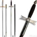 Schwert mit Scheide weiss oder schwarz